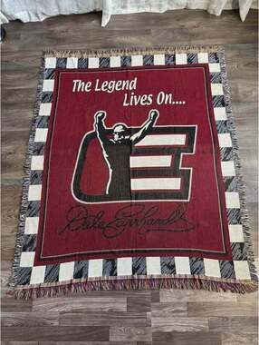 Dale Earnhardt “The Legend Lives On” Woven Throw Blanket